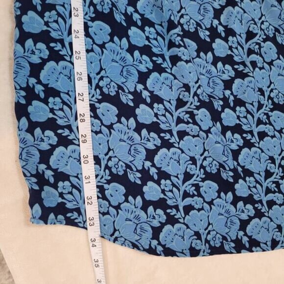Cabi Java Blue Floral Drawstring Dress - Size Small - Picture 10 of 10
